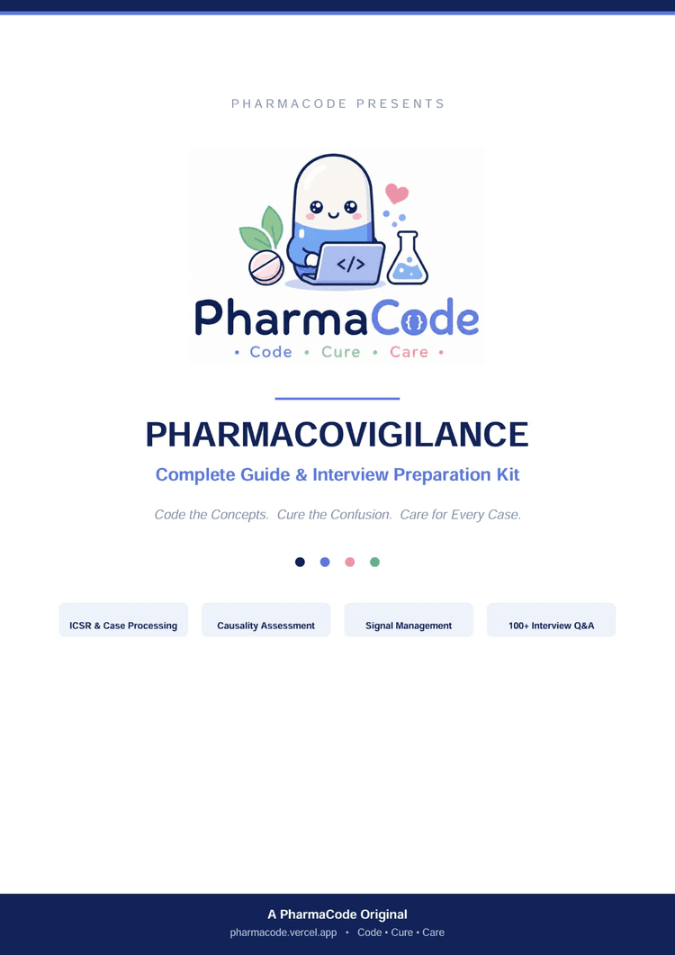 PharmaCode PV Guide Demo Page 01 — Cover & Positioning