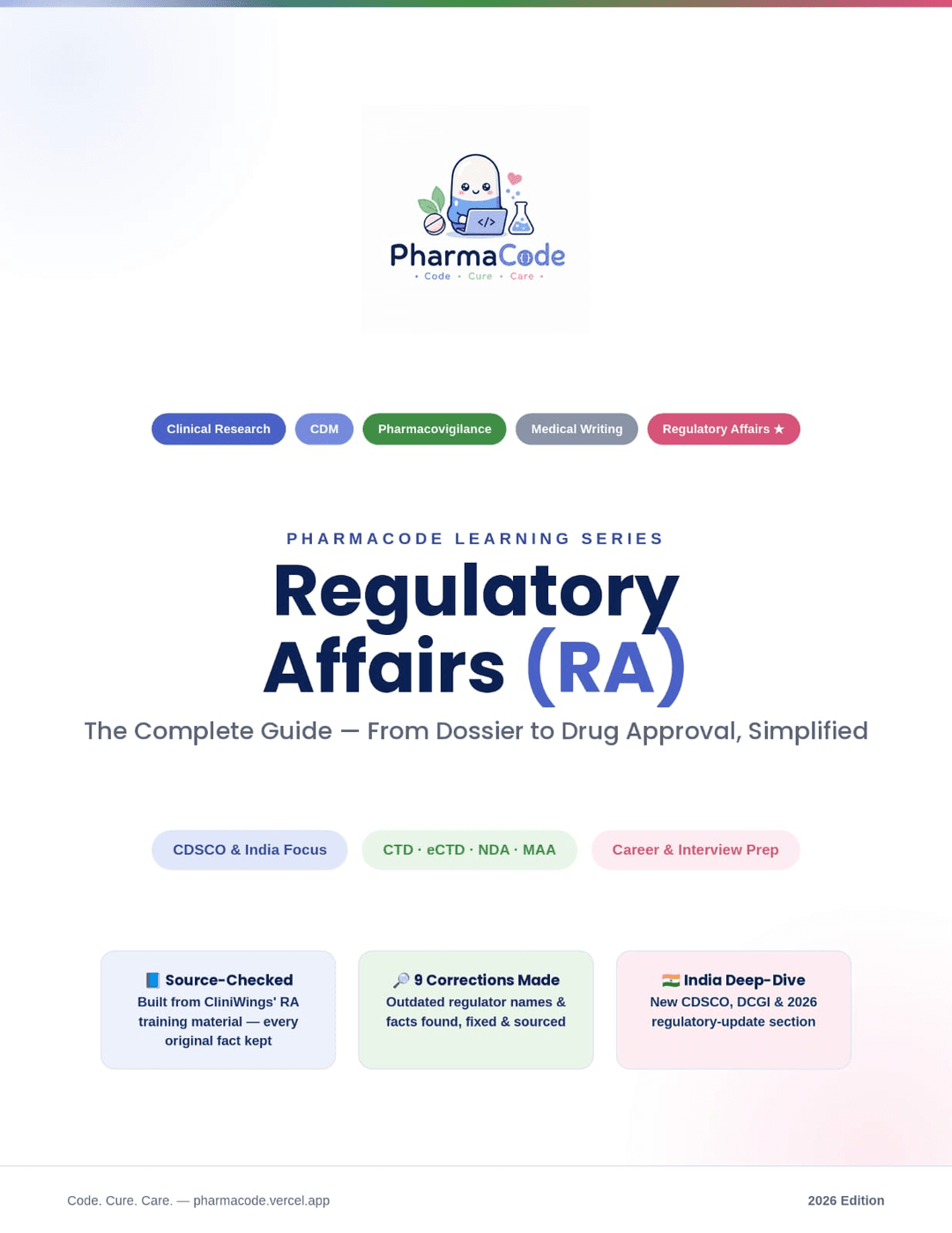 Regulatory Affairs Complete Guide — PharmaCode PDF preview